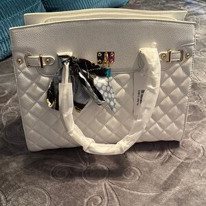 Elegant white Satchel Bag